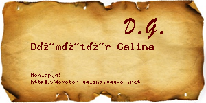 Dömötör Galina névjegykártya